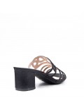 Faux leather heeled sandal