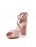 Faux leather heeled sandal