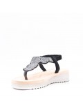 Women's faux leather wedge sandal