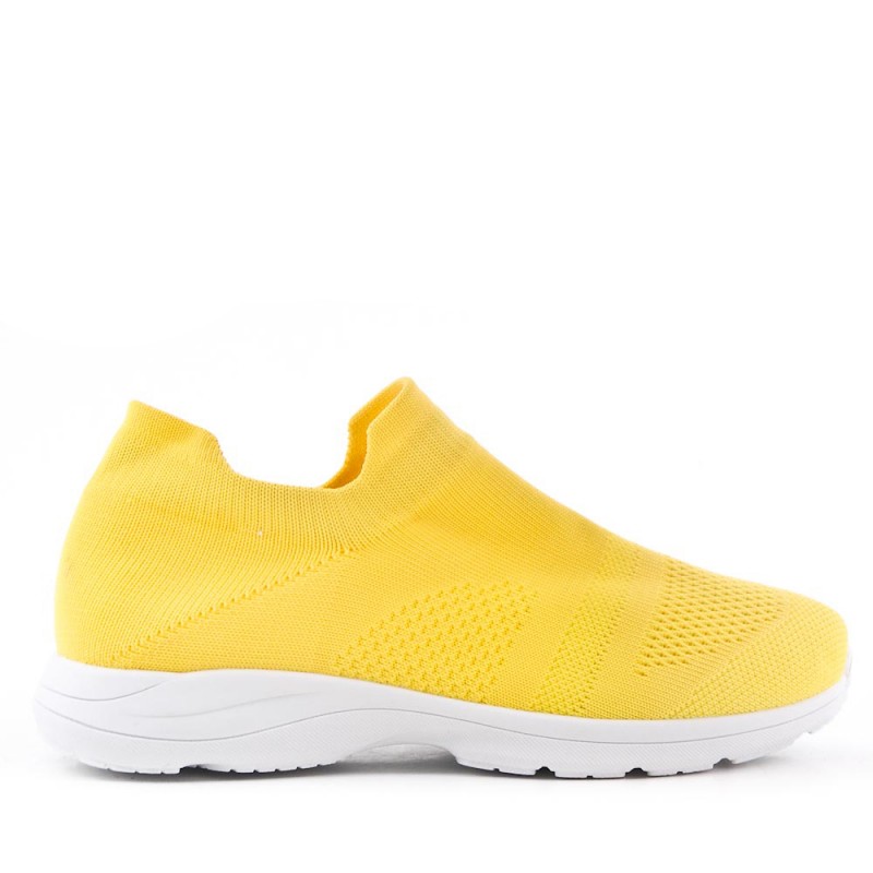 GROSSISTE CHAUSSURES - Basket sans lacet en textile pour femme