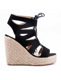 Wedge sandal with espadrille sole