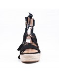 Wedge sandal with espadrille sole