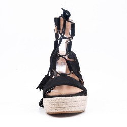 Wedge sandal with espadrille sole