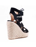 Wedge sandal with espadrille sole