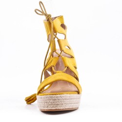 Wedge sandal with espadrille sole