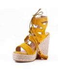 Wedge sandal with espadrille sole