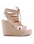 Wedge sandal with espadrille sole