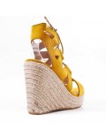 Wedge sandal with espadrille sole