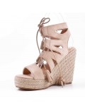 Wedge sandal with espadrille sole