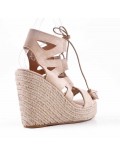 Wedge sandal with espadrille sole