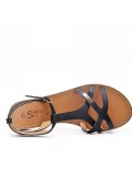 Flat sandals in faux leather for women