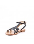 Flat sandals in faux leather for women