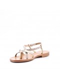 Flat sandals in faux leather for women