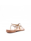 Flat sandals in faux leather for women