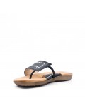 Flat sandals in faux leather for women