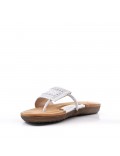 Flat sandals in faux leather for women