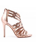 Faux leather heeled sandal