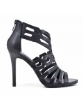 Faux leather heeled sandal