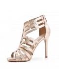 Faux leather heeled sandal