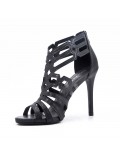 Faux leather heeled sandal