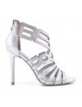 Faux leather heeled sandal