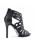 Faux leather heeled sandal