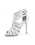 Faux leather heeled sandal