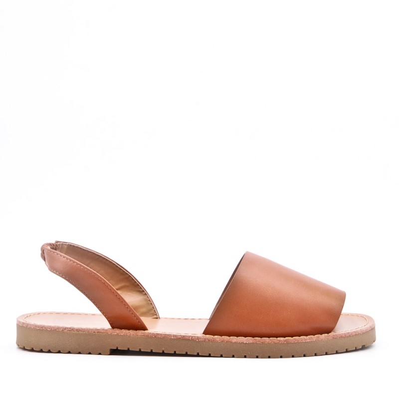ZAPATOS AL POR MAYOR -Sandalia plana para mujer en piel