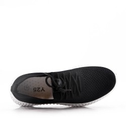 Men's textile lace-up basket