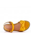 Girl's faux suede sandal