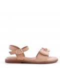 Girl's faux suede sandal