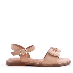 Girl's faux suede sandal