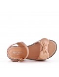 Girl's faux suede sandal