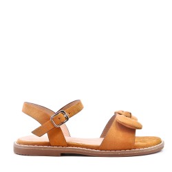 Girl's faux suede sandal