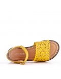 Girl's faux suede sandal