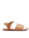 Girl's faux suede sandal