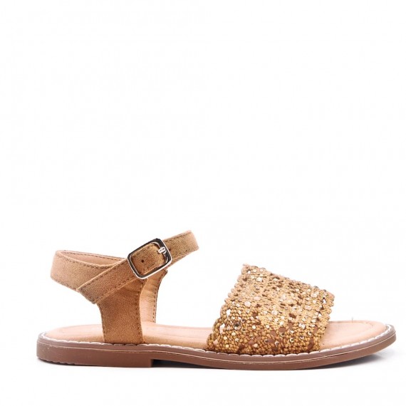 Girl's faux suede sandal