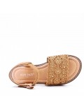 Girl's faux suede sandal