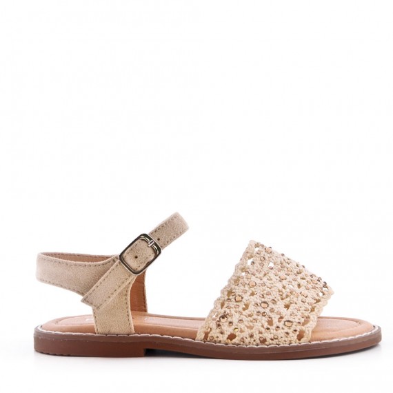 Girl's faux suede sandal