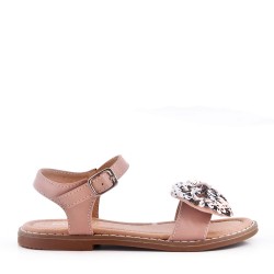 Sandale fille en simili cuir