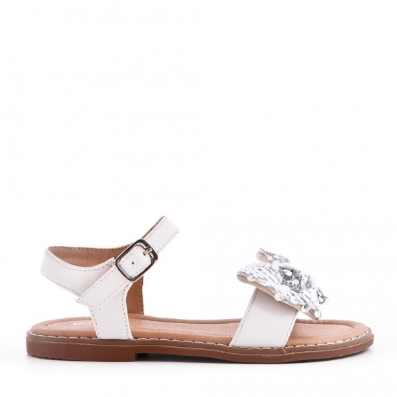 Sandale fille en simili cuir