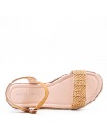 Girl's faux suede sandal