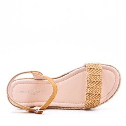 Girl's faux suede sandal