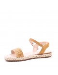 Girl's faux suede sandal