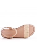 Girl's faux suede sandal