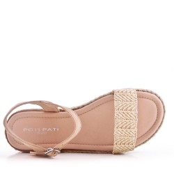 Girl's faux suede sandal