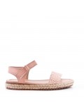 Girl's faux suede sandal