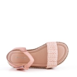 Girl's faux suede sandal