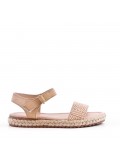 Girl's faux suede sandal