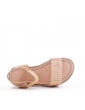 Girl's faux suede sandal